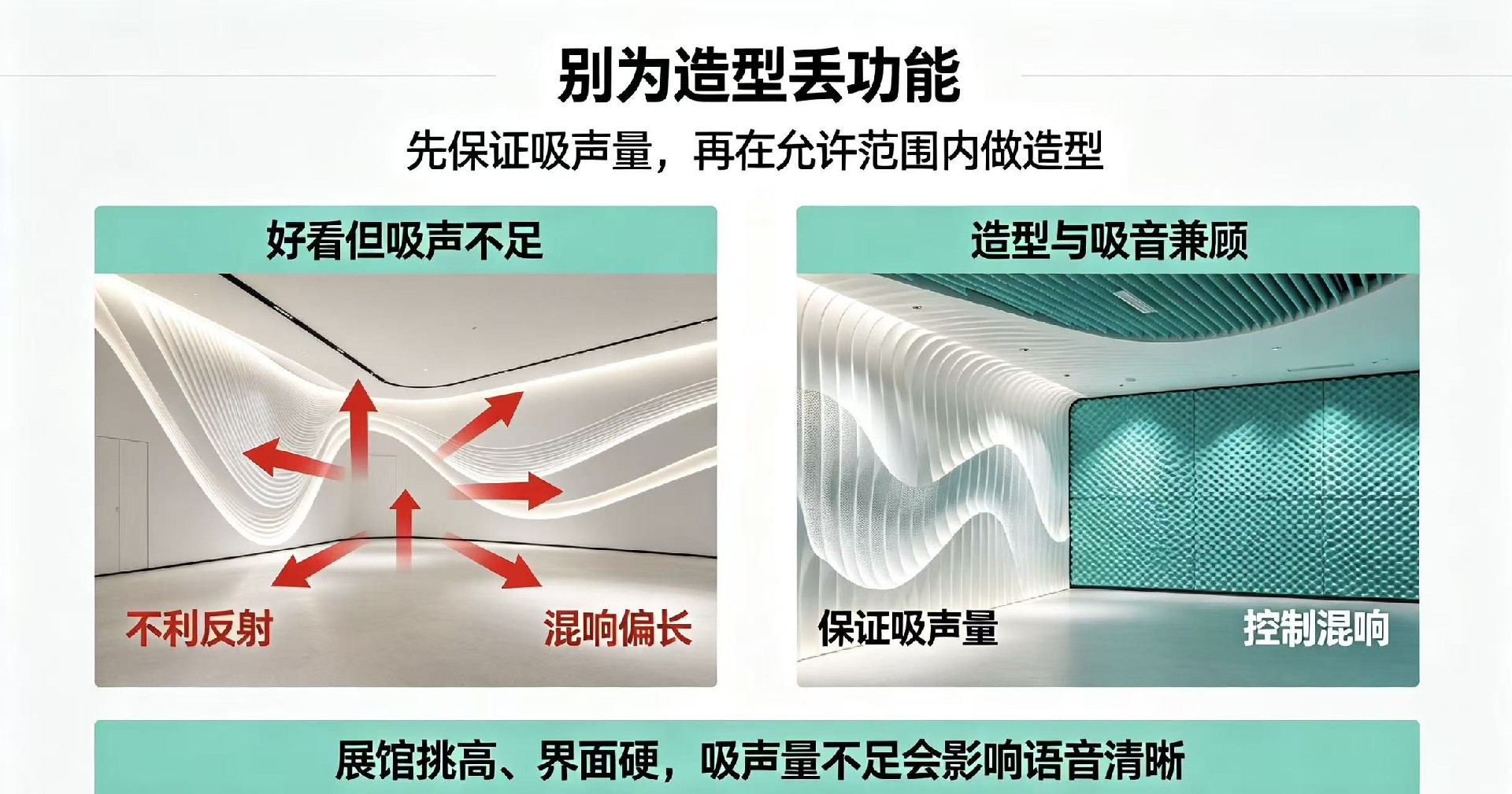 博物館：吸音板能不能做藝術化曲面、異形造型，展館怎么兼顧吸音與美觀
