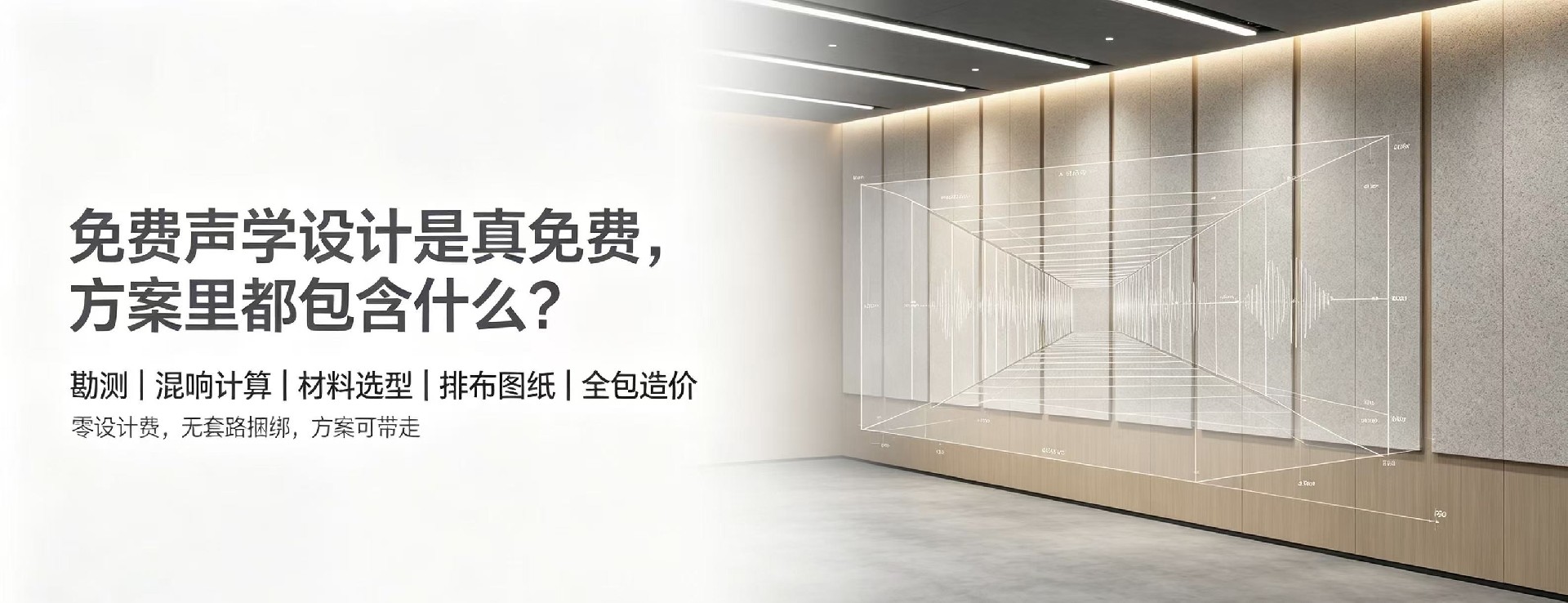 免費聲學設計是真免費嗎?方案里都包含什么？